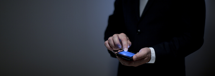 Man using a smartphone