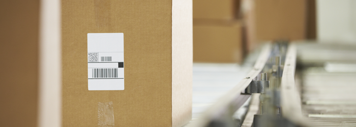 Packages on conveyor belt ready to be shipped