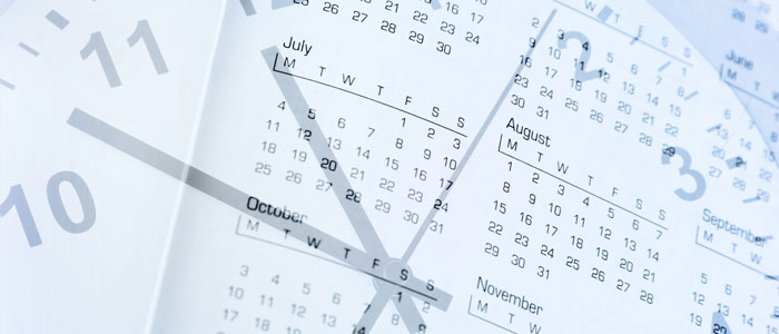 close up of a calendar