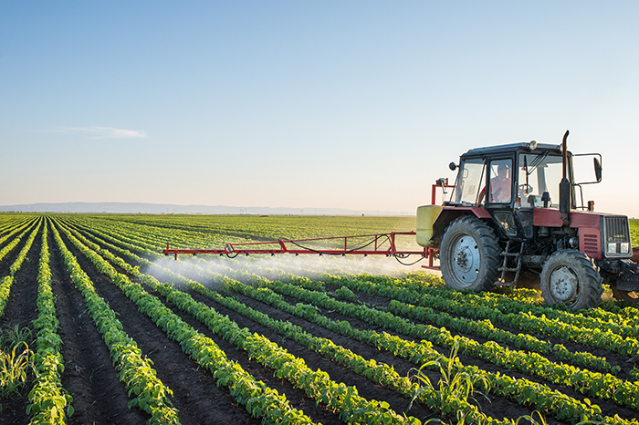 tractor on farmland.