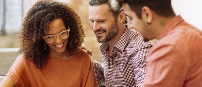 couple with a financial advisor.