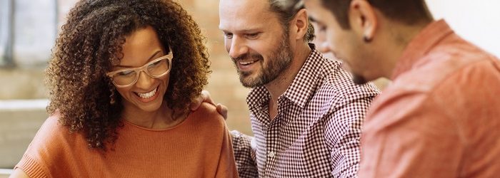 couple with a financial advisor.