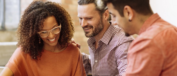 couple with a financial advisor.