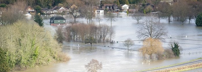 flooded town