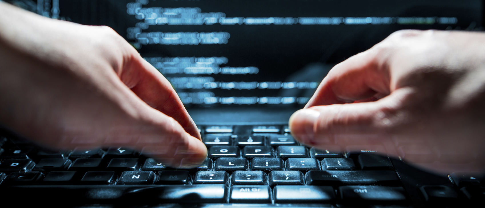 typing on a keyboard