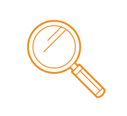 Orange Magnifying Glass