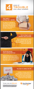 Northbridge Insurance- 4 signs of trouble for a small business infographic