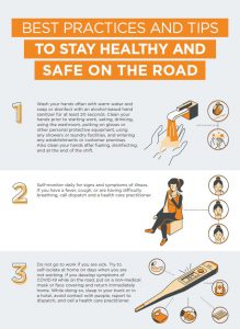NBI- Best practices and tips to stay healthy and safe on the road infographic