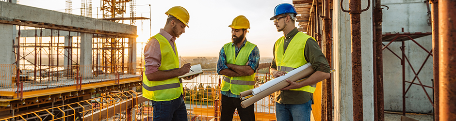 contractors on construction site