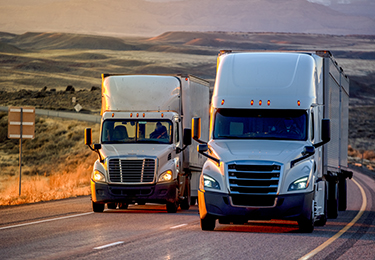 Transportation two tracker trucks