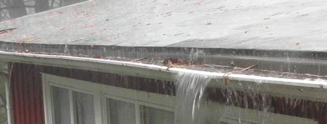 hail on the roof of a building