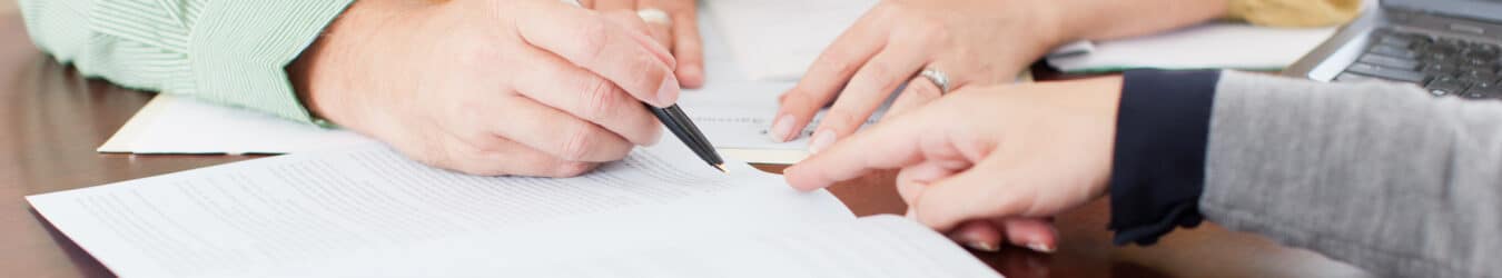 Woman reviewing some paperwork.