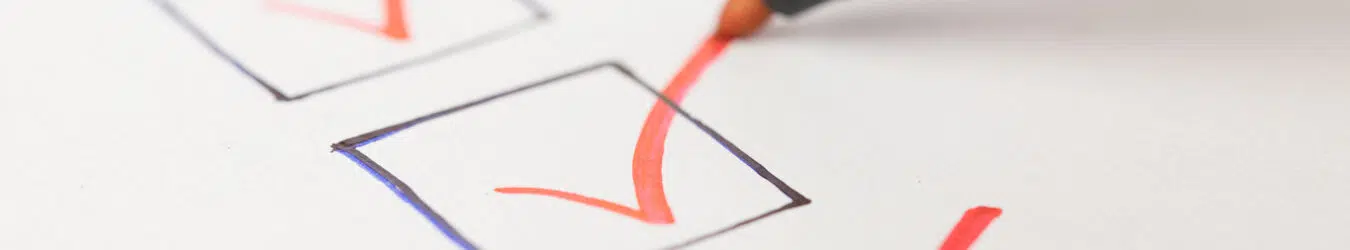 Red checkmark in checkbox